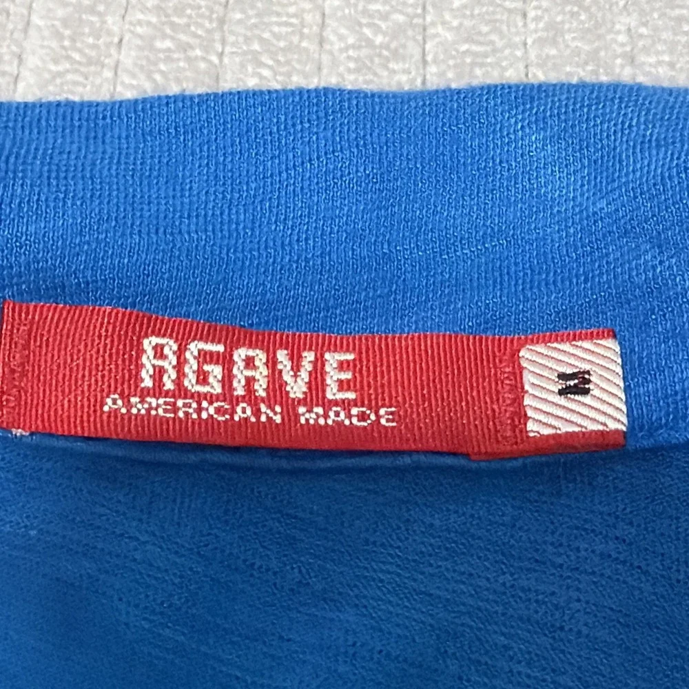 Jake Agave Men's Polo Shirt Short Sleeve Size Medium Blue Chetco